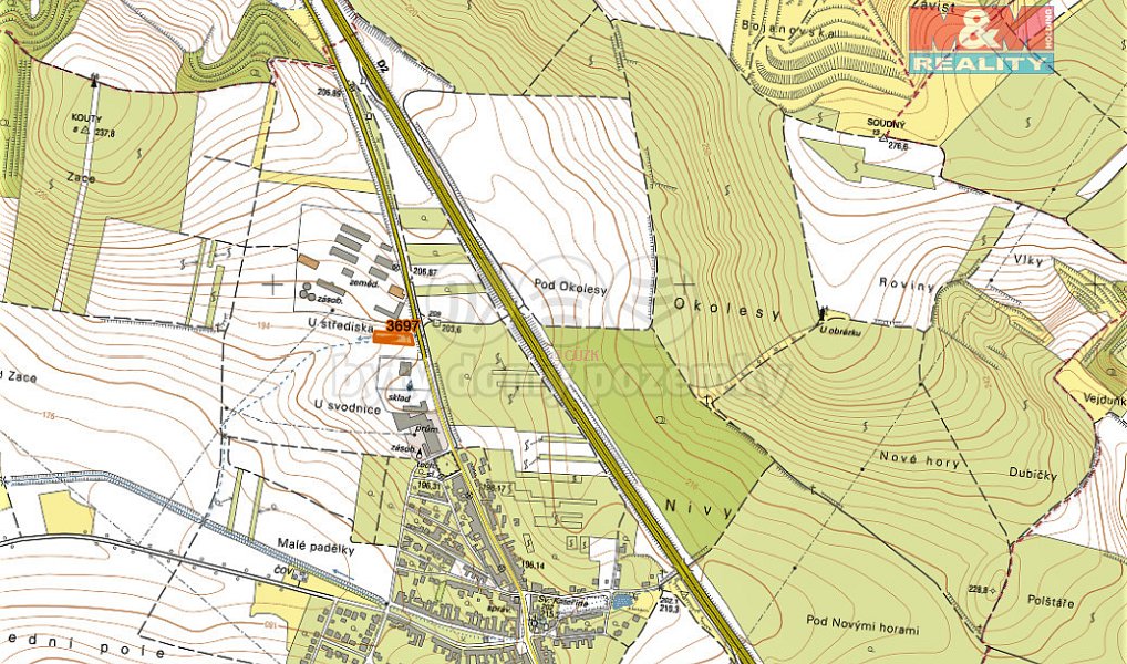 Prodej komerčního pozemku 2 044 m², Starovičky – náhled fotky 2