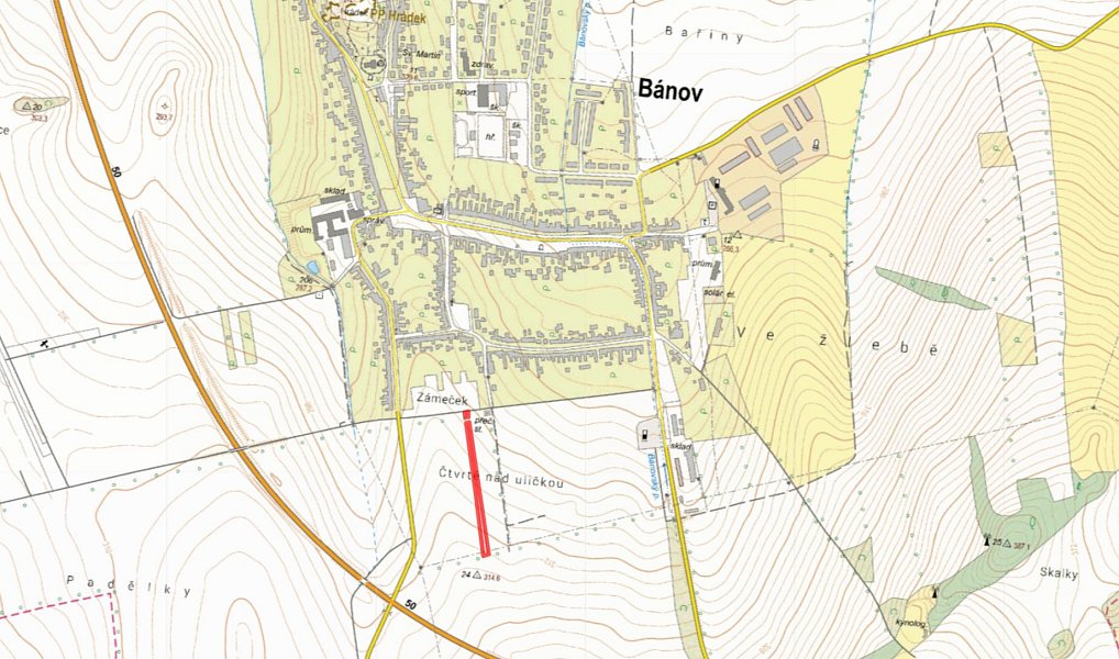 Prodej pole 3 736 m², Bánov – náhled fotky 2