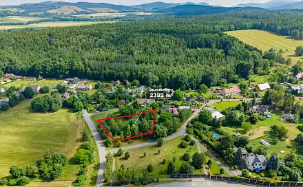 Prodej stavebního pozemku 2 392 m², Pomezní, Liberec - Liberec XXXIV-Bedřichovka