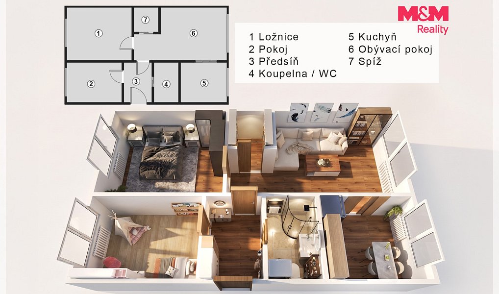 Prodej bytu 3+1 56 m², Kladno – náhled fotky 5