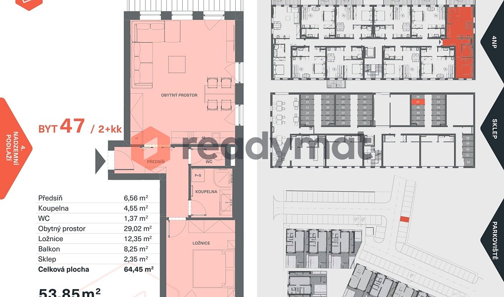 Prodej bytu 2+kk 54 m², Břeclav – náhled fotky 3