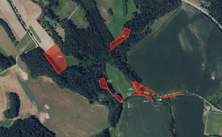 Prodej pole 14 672 m², Vranová, okres Blansko