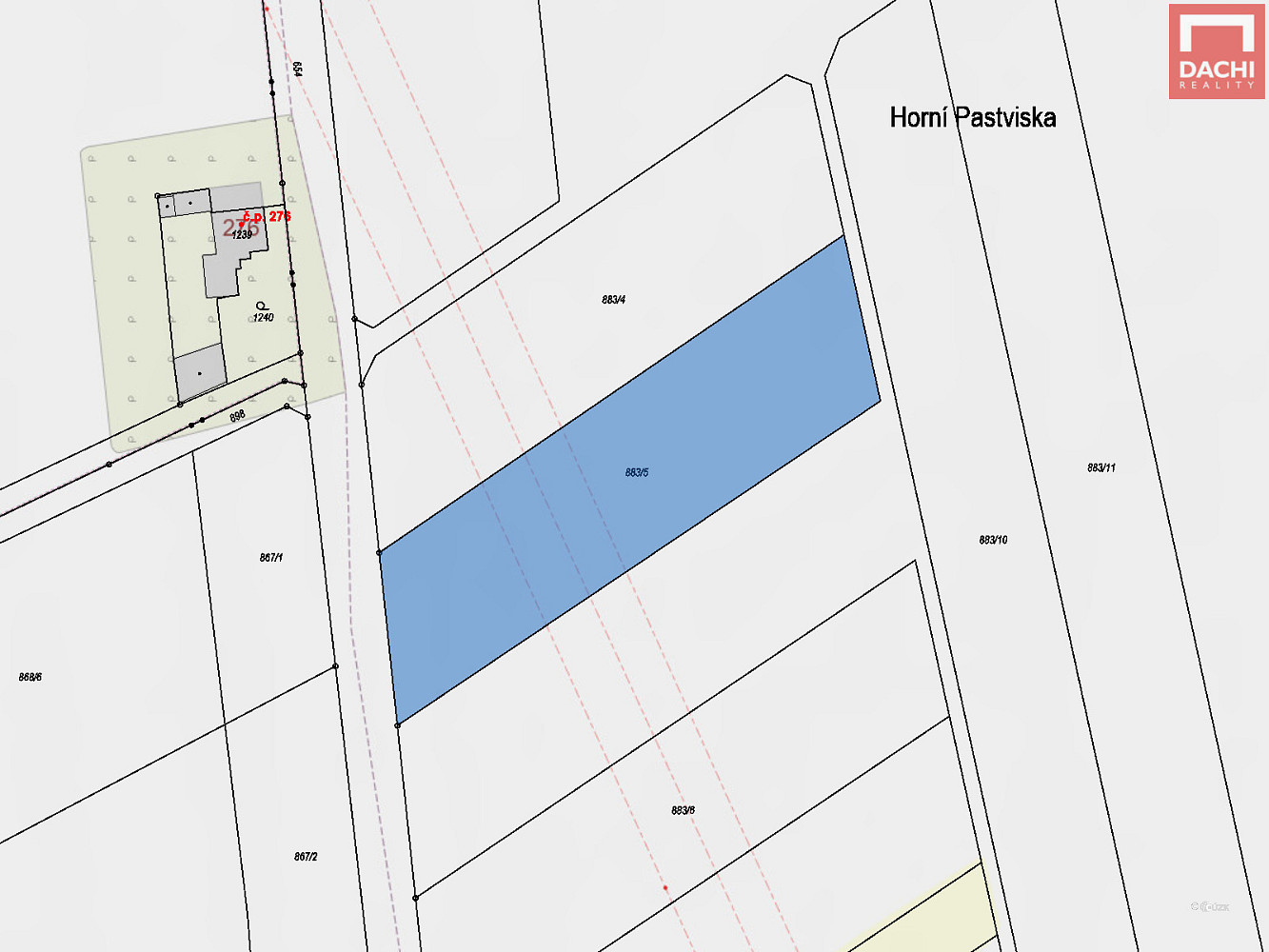 Prodej pozemku 3 866 m² – fotografie 3