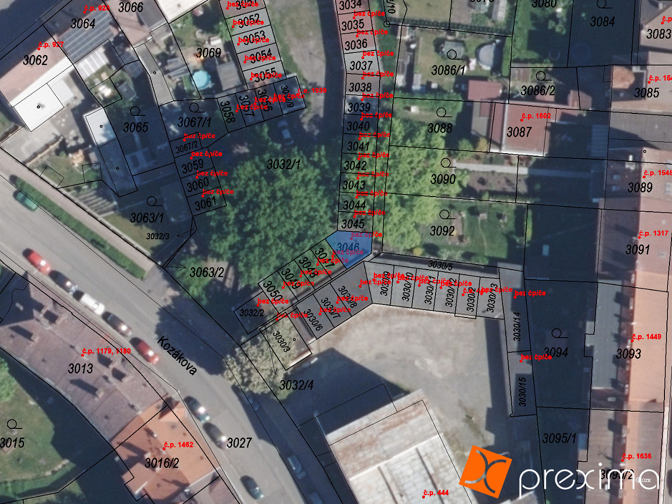 Prodej 1/10 garáže 32 m2