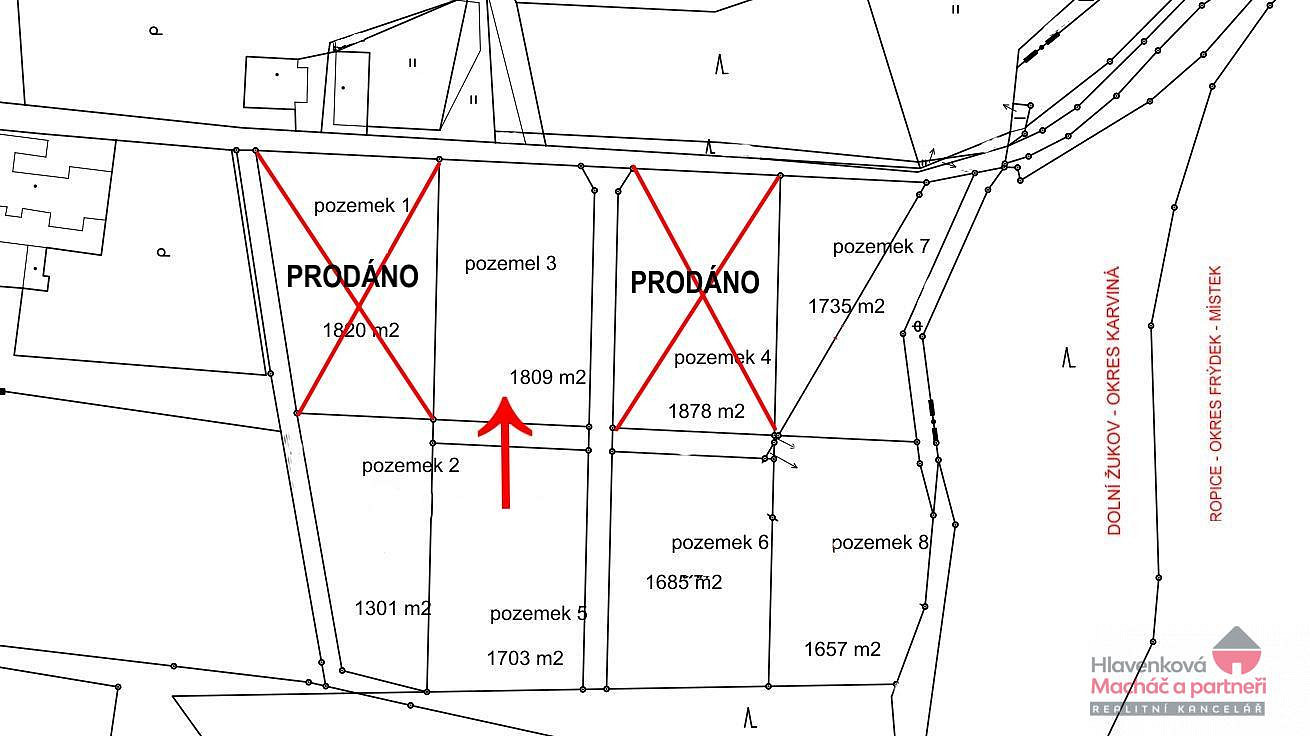 Prodej stavebního pozemku 1 809 m² – fotografie 2