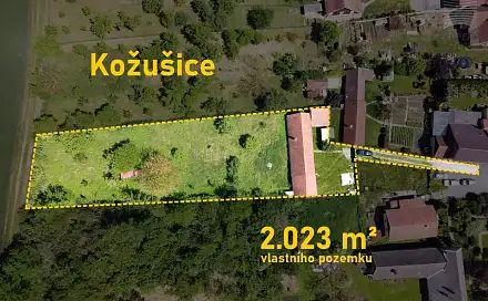 Prodej domu 105 m² s pozemkem 2 023 m², Kožušice, okres Vyškov