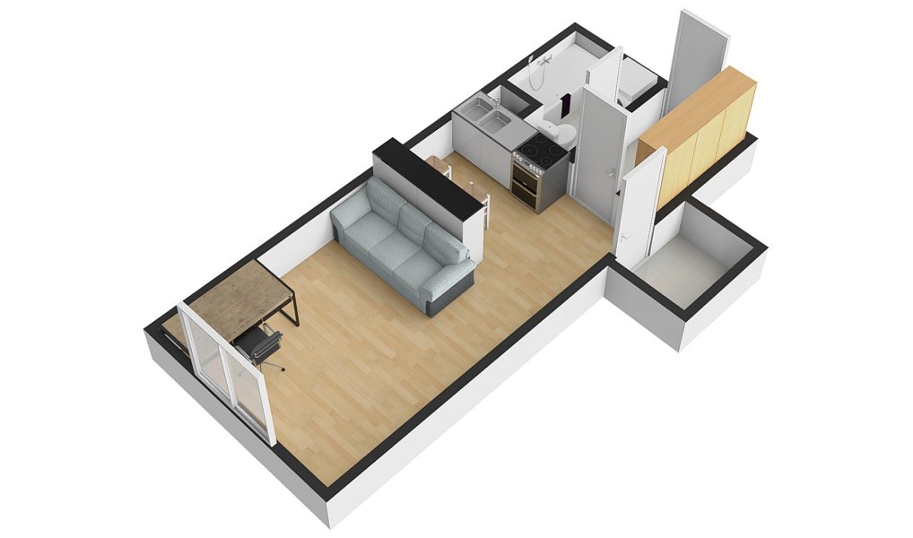 Pronájem bytu 1+kk 29 m², Praha – náhled fotky 11