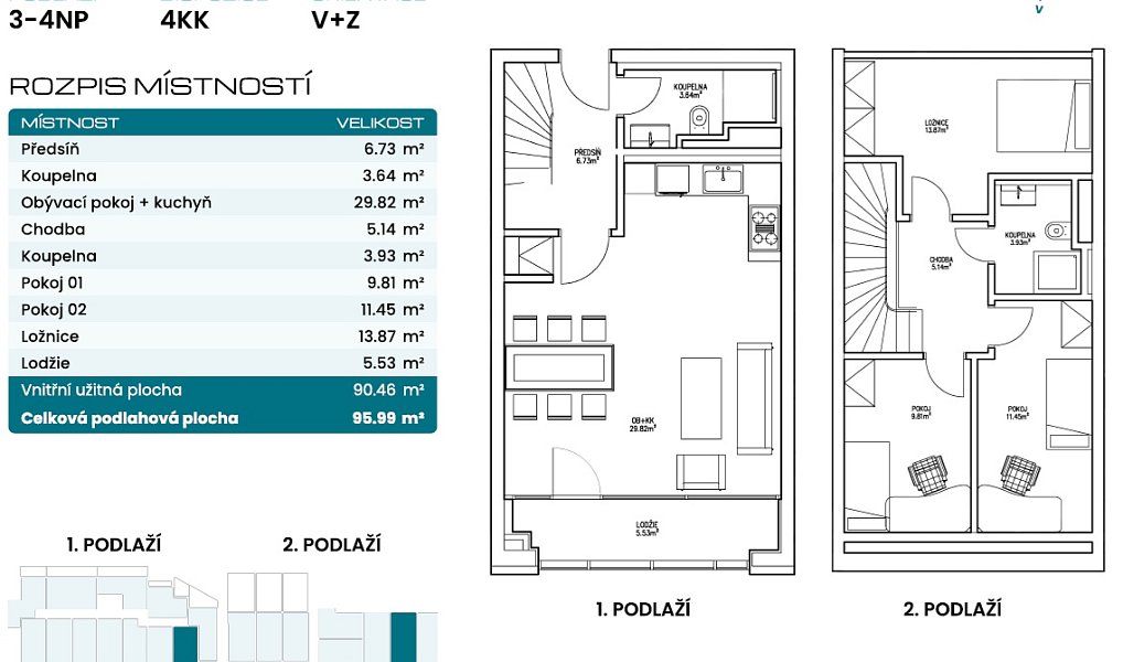 Prodej bytu 4+kk 90 m², Mladá Boleslav – náhled fotky 9