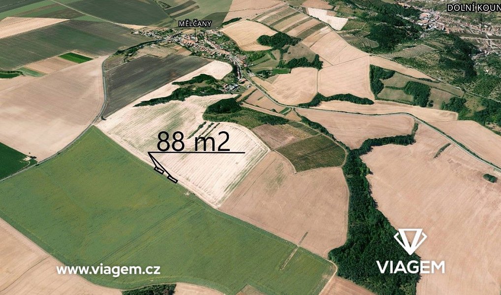 Prodej pole 559 m², Mělčany – náhled fotky 2