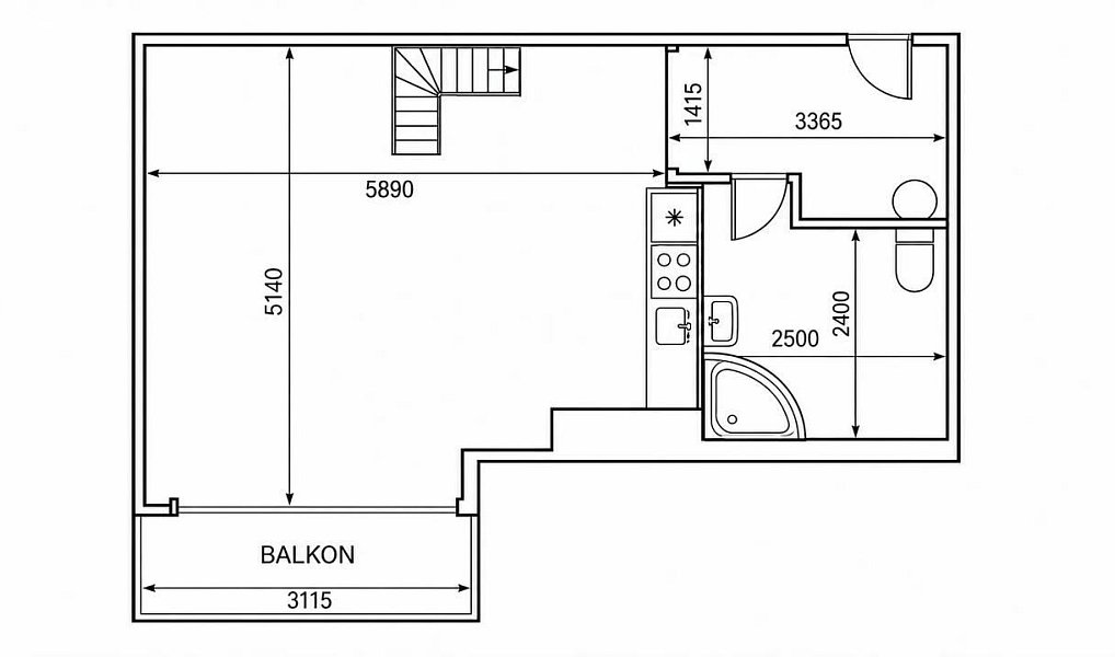 Pronájem bytu 2+kk 50 m², Praha – náhled fotky 7