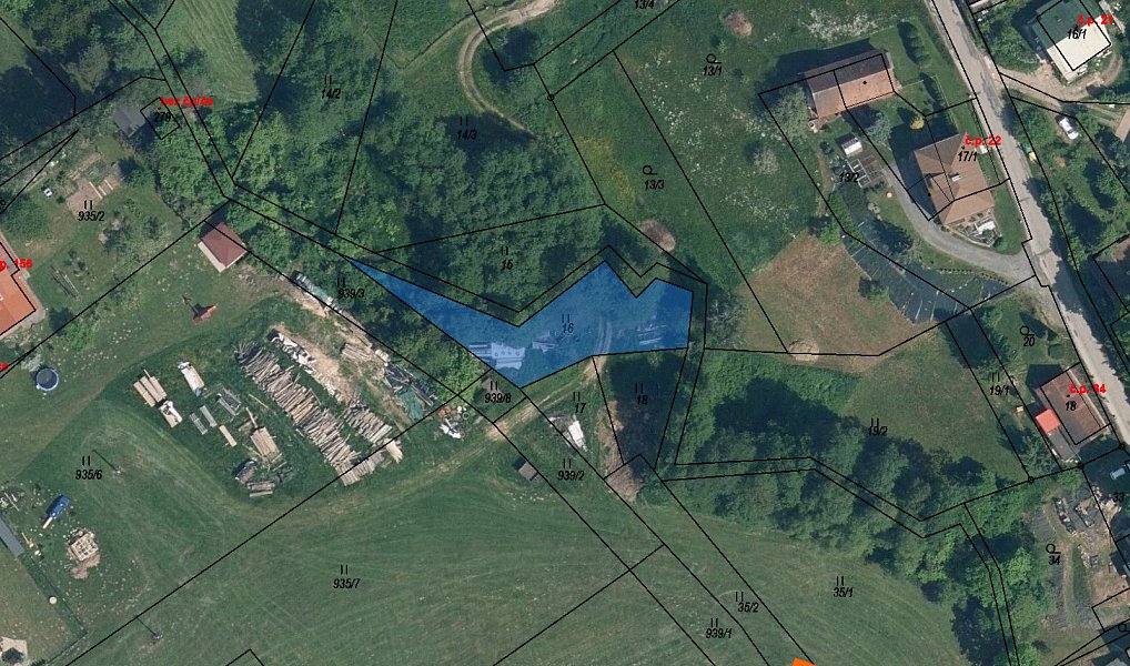 Prodej pozemku 593 m², Kruh – fotka 1 z 3