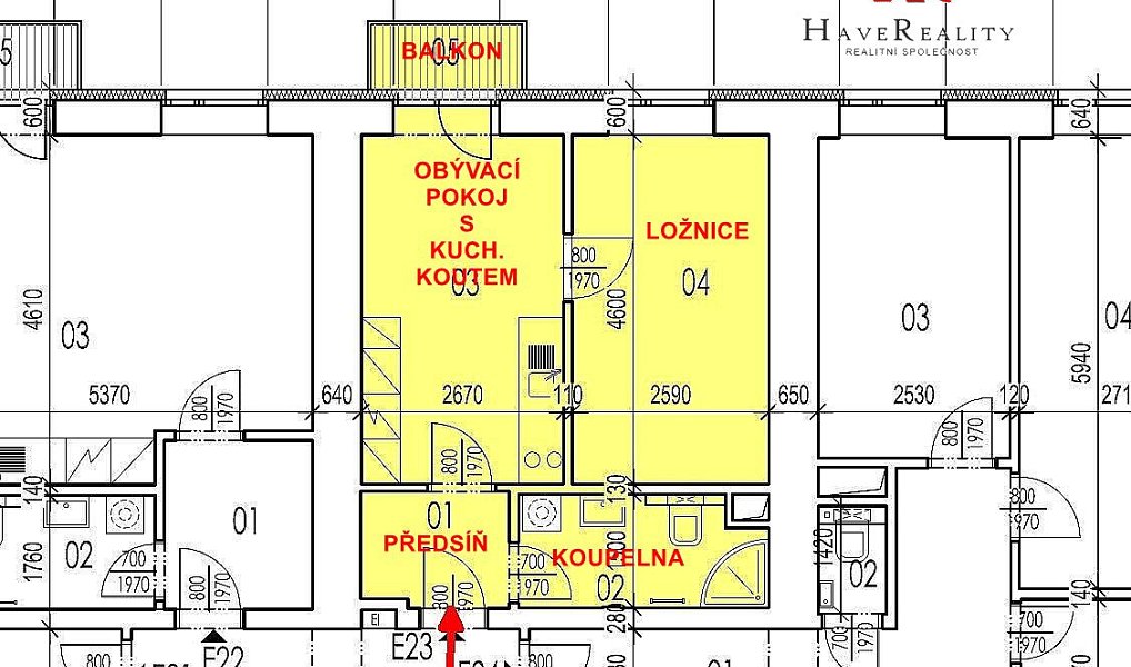 Prodej bytu 2+kk 33 m², Milovice – náhled fotky 2