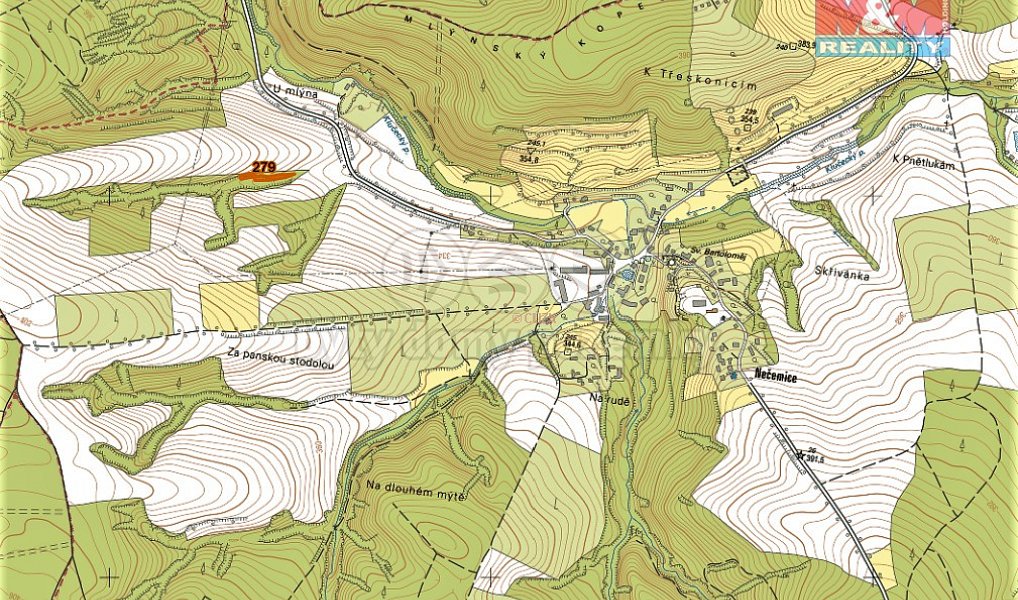 Prodej lesa 1 477 m², Tuchořice – náhled fotky 3