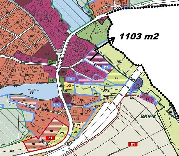 Prodej stavebního pozemku 1 103 m² – fotografie 2