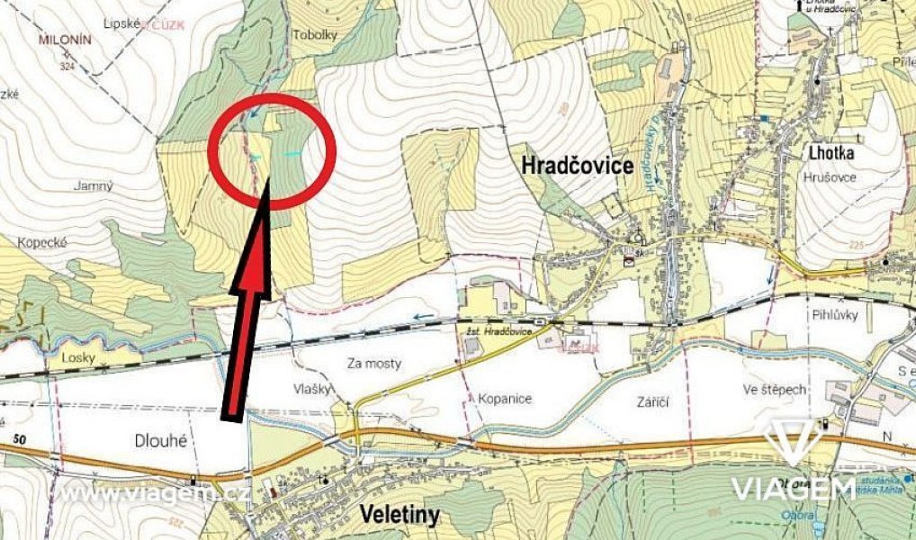 Prodej lesa 805 m², Hradčovice – náhled fotky 4