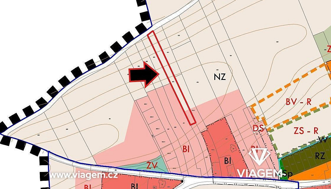 Prodej stavebního pozemku 1 621 m² – fotografie 3