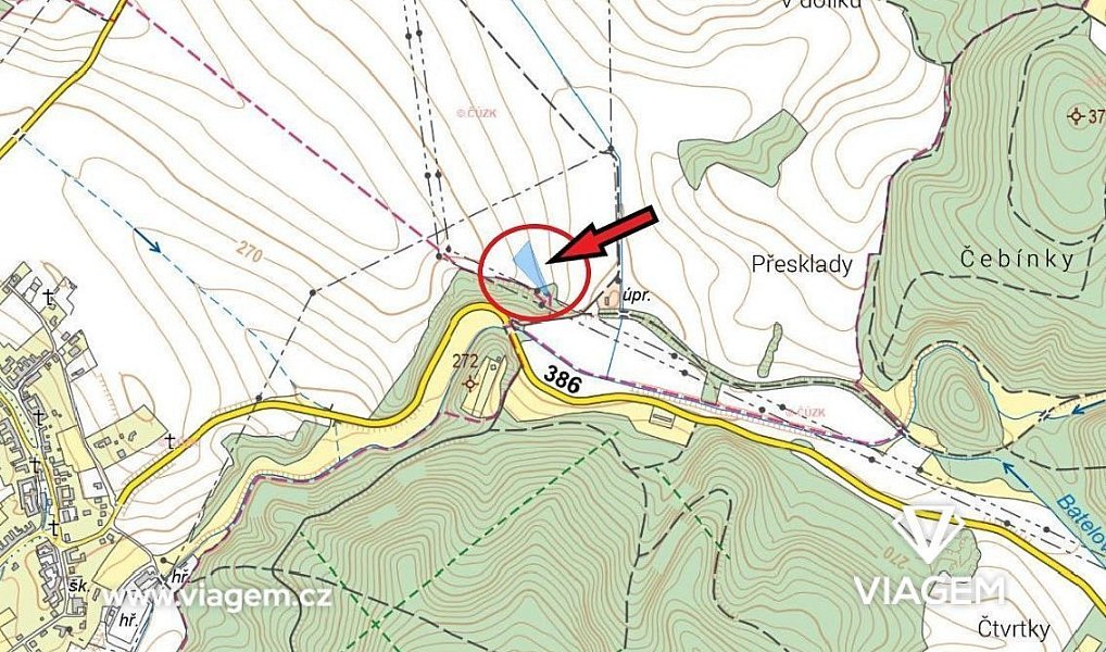 Prodej pole 967 m², Čebín – náhled fotky 3