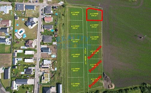 Prodej stavebního pozemku 816 m², Kolomuty, okres Mladá Boleslav