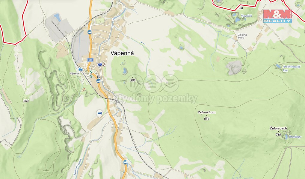 Prodej stavebního pozemku 1 442 m², Vápenná – náhled fotky 11