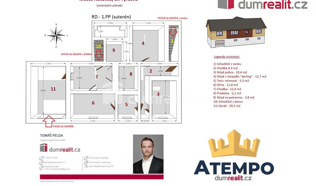 Prodej domu 321 m² s pozemkem 947 m², Netolice – náhled fotky 20