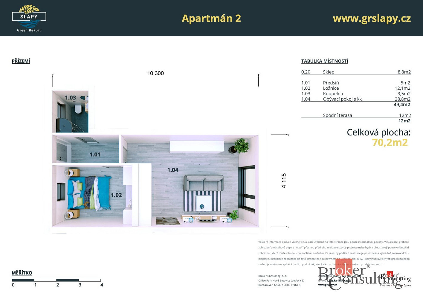 Prodej bytu 2+kk 49 m² – fotografie 3