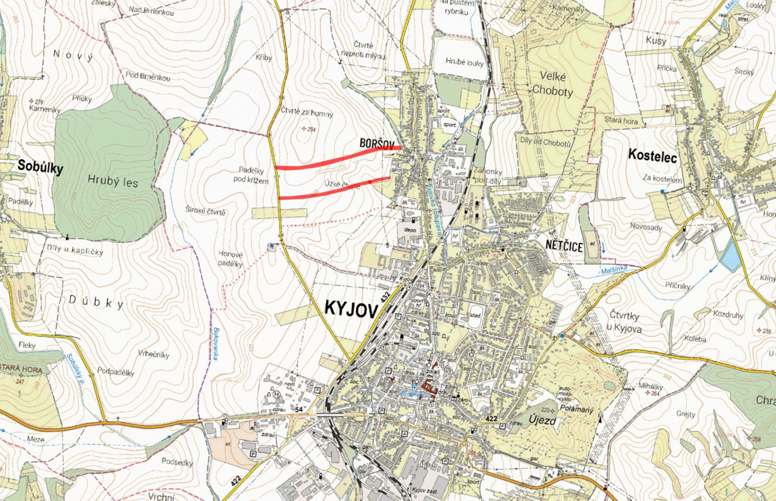 Prodej stavebního pozemku 14 450 m² – fotografie 4