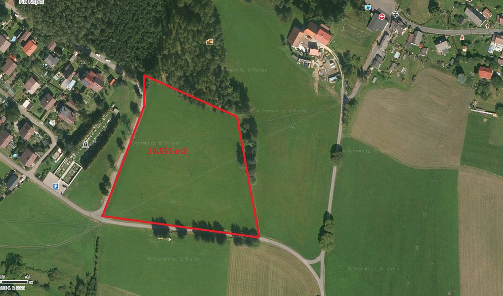 Prodej stavebního pozemku 15 555 m², Machov – náhled fotky 2