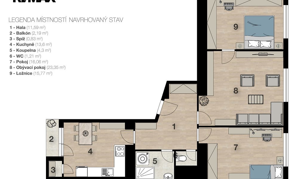 Prodej bytu 3+1 87 m², Praha – náhled fotky 2