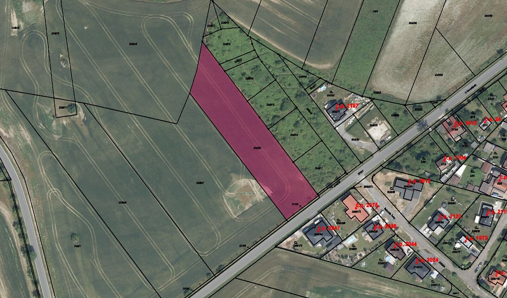 Prodej stavebního pozemku 1 152 m², Úvaly – fotka 1 z 4