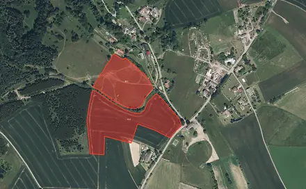 Prodej pole 26 253 m², Cetenov, okres Liberec