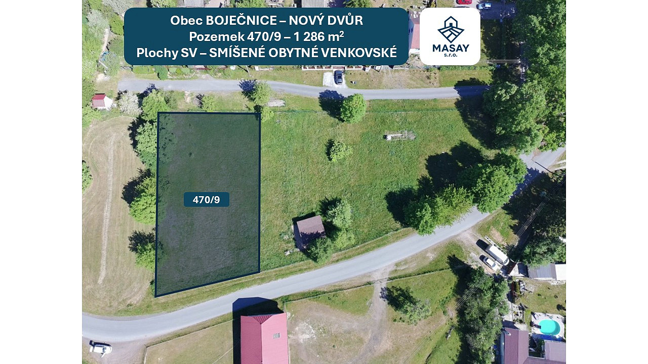 Prodej stavebního pozemku 1 081 m²