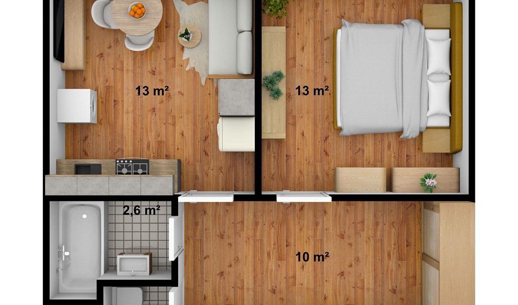 Pronájem bytu 1+1 40 m², Opočno – náhled fotky 3