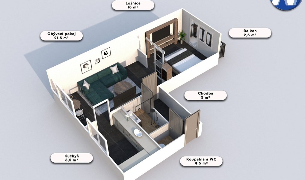 Prodej bytu 2+1 56 m², Strakonice – náhled fotky 12