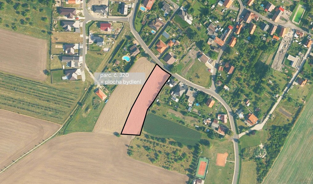 Prodej stavebního pozemku 2 733 m², Trnovany – náhled fotky 2