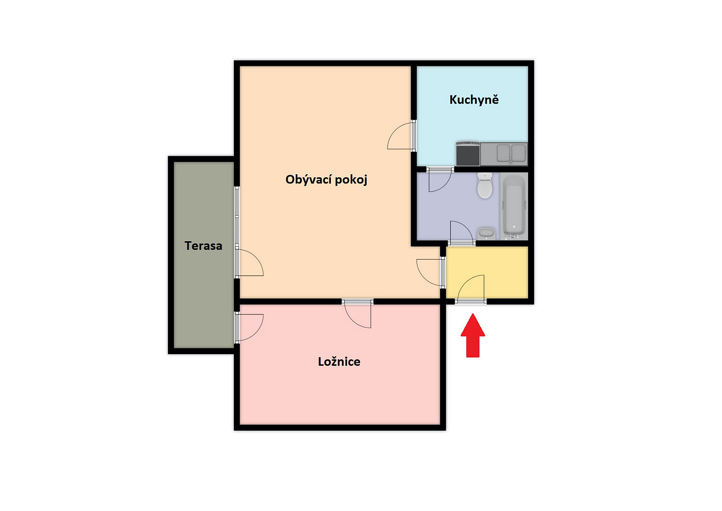 Pronájem bytu 2+1 63 m² – fotografie 4
