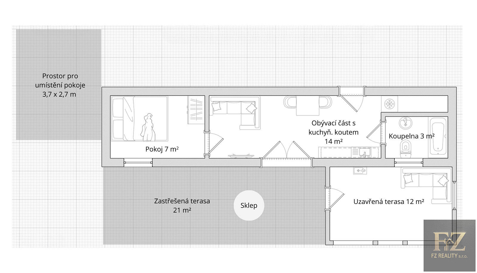 Prodej domu 40 m² s pozemkem 410 m² – fotografie 2