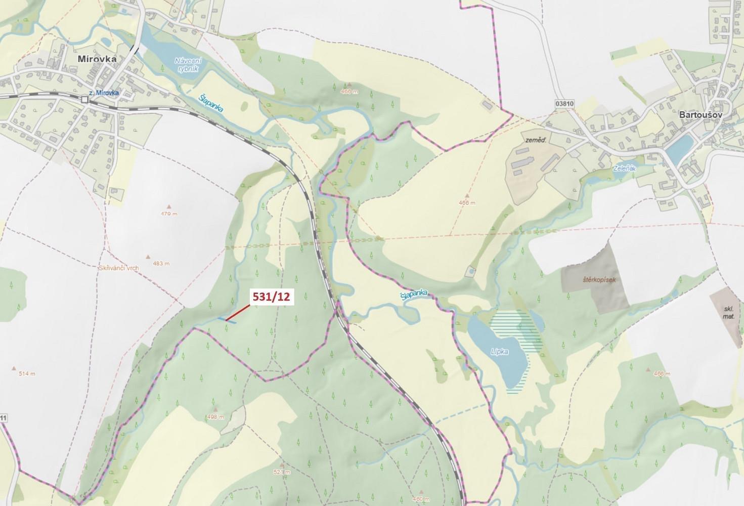 Dražba lesa 281 m²