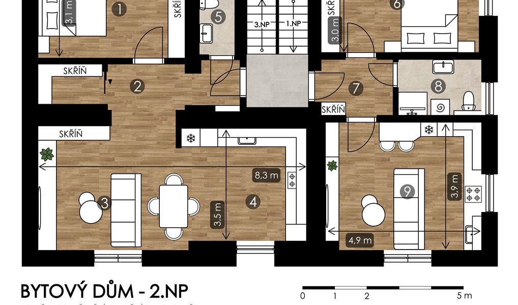 Prodej nájemního domu, činžáku 386 m², Olomouc – náhled fotky 9