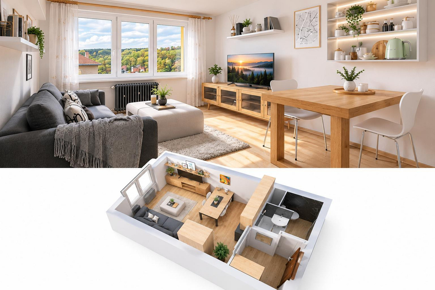 Pronájem bytu 1+kk 24 m² – fotografie 2