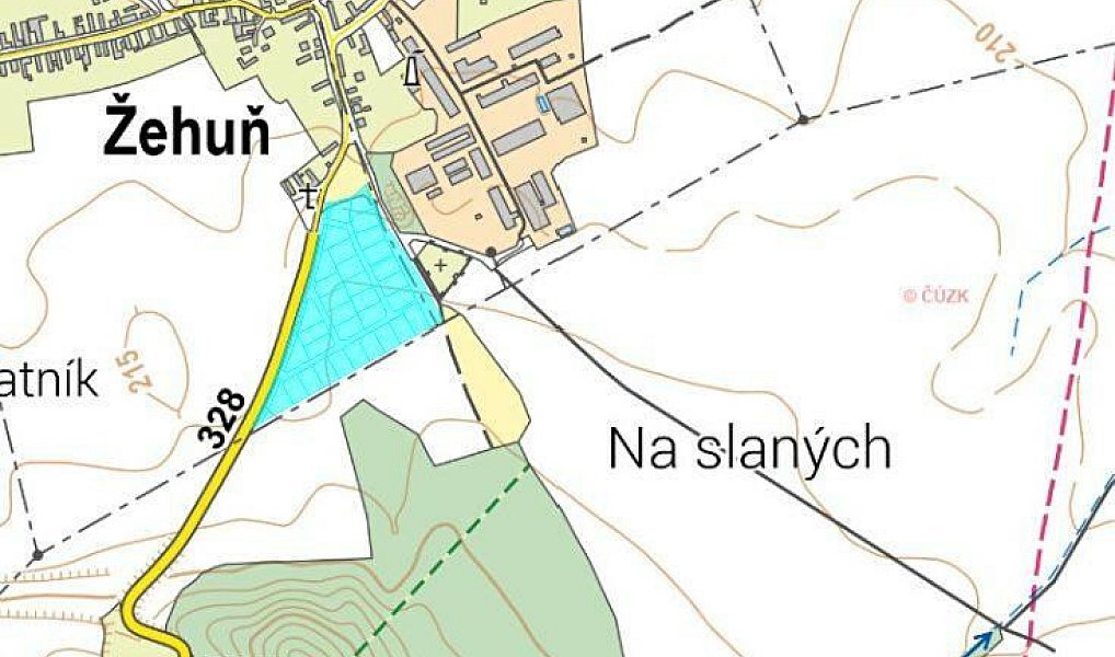 Prodej stavebního pozemku 873 m², Žehuň – náhled fotky 2