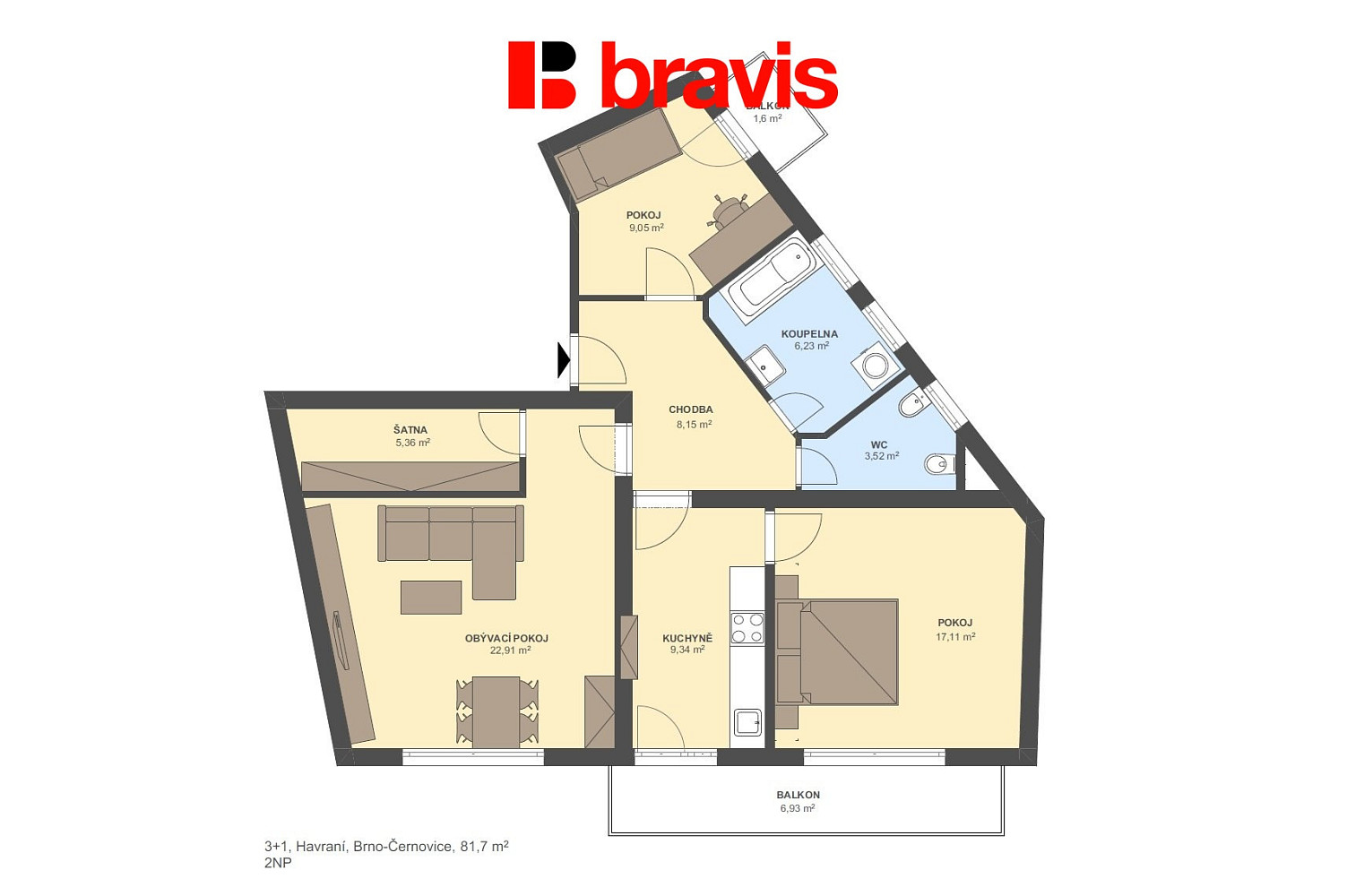 Prodej bytu 3+1 82 m² – fotografie 5
