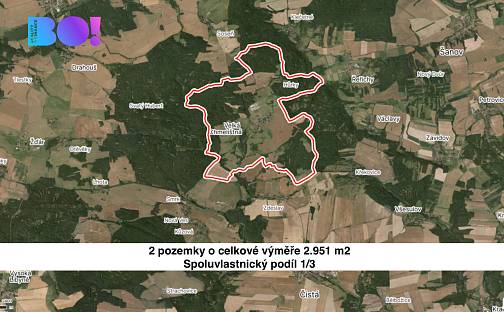 Prodej pole 984 m², Velká Chmelištná, okres Rakovník