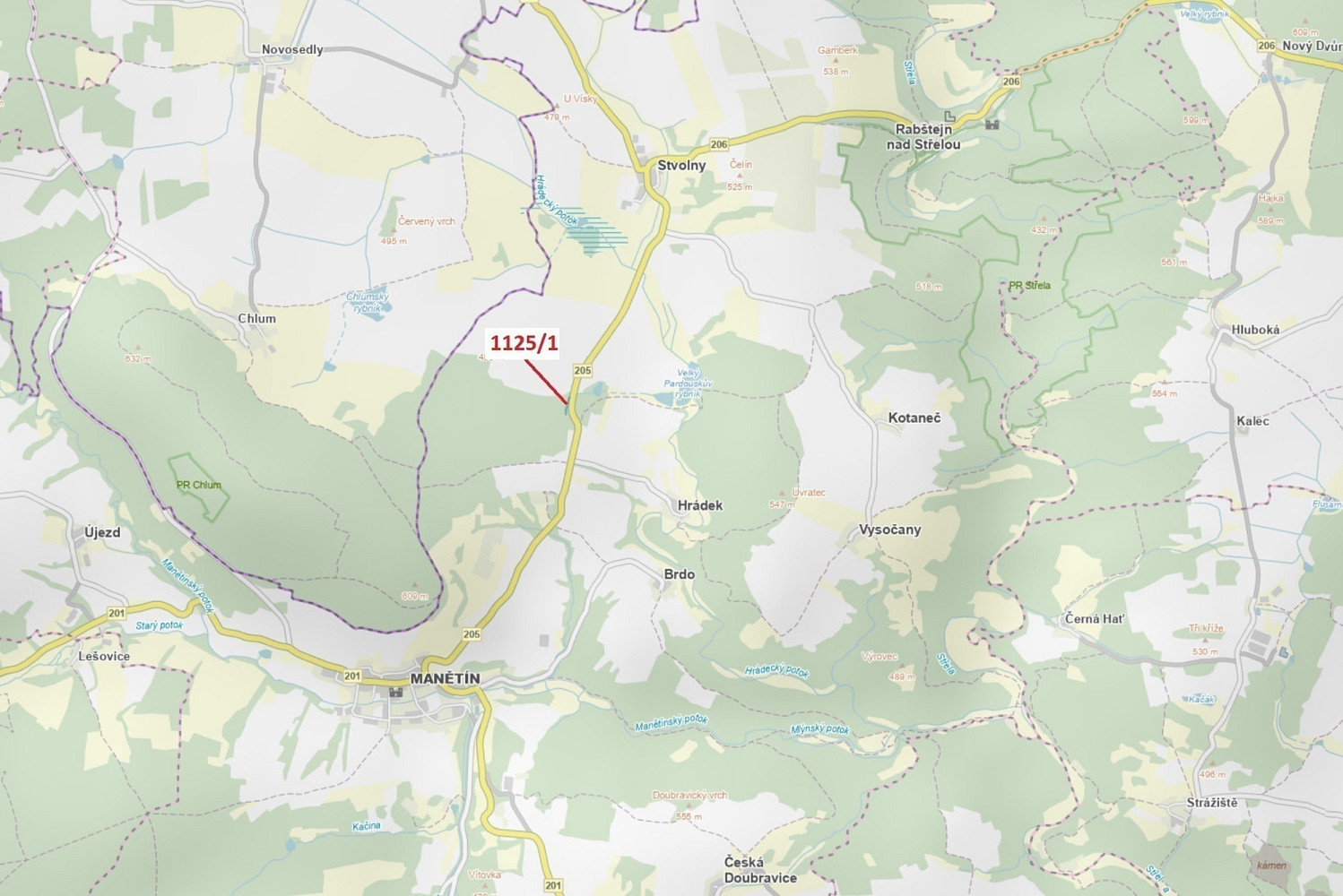 Dražba lesa 1 988 m²