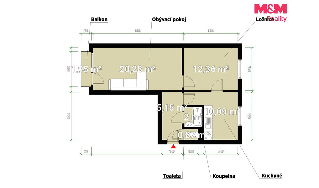 Pronájem bytu 2+1 51 m², Hořovice – náhled fotky 5
