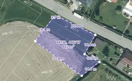 Prodej stavebního pozemku 842 m², Mokrouše, okres Plzeň-město