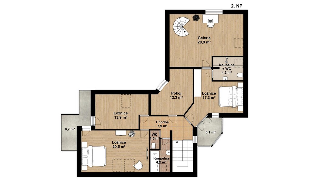 Prodej domu 290 m² s pozemkem 709 m², Horoměřice – náhled fotky 14