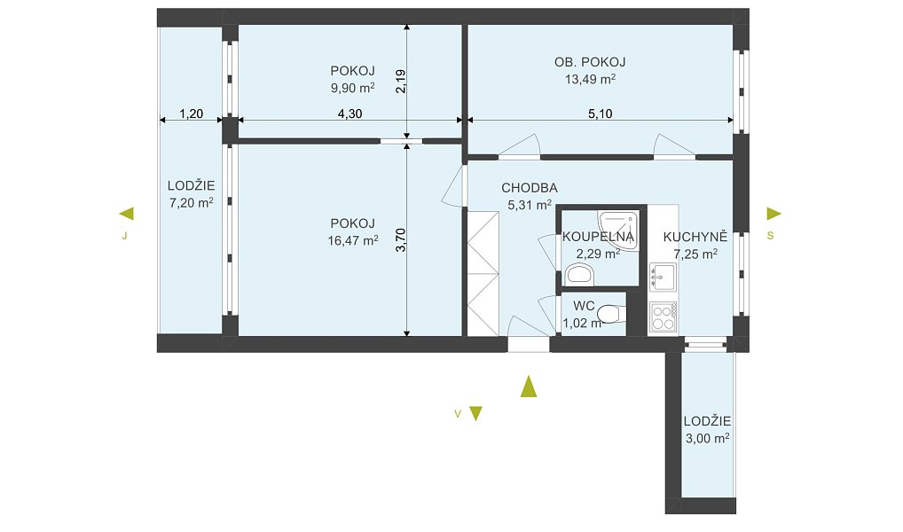 Prodej bytu 3+1 66 m², Hradec Králové – náhled fotky 3
