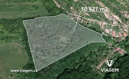 Prodej lesa 8 165 m², Košíky, okres Uherské Hradiště