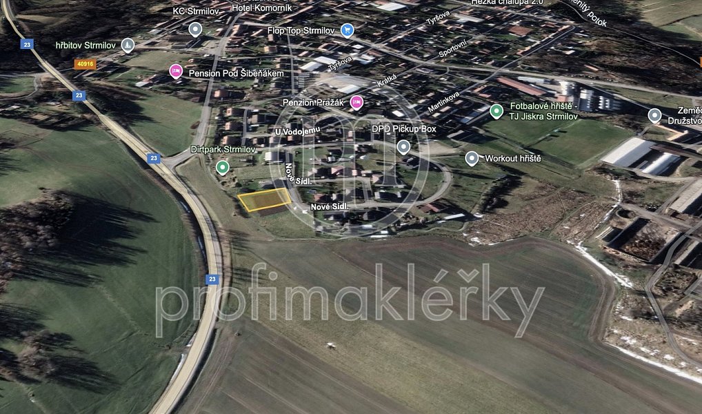 Prodej stavebního pozemku 1 067 m², Strmilov – náhled fotky 6
