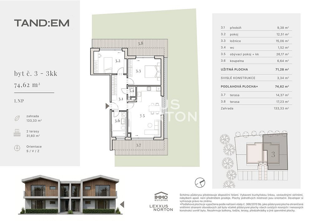 Prodej bytu 3+kk 71 m² - Widok 6